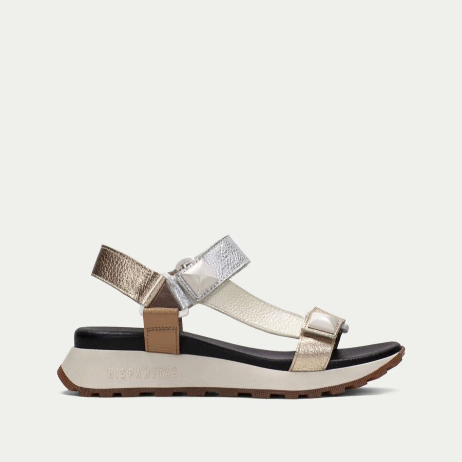 Sandals | Hispanitas Hispanitas Maui Gold & Silver Sandals