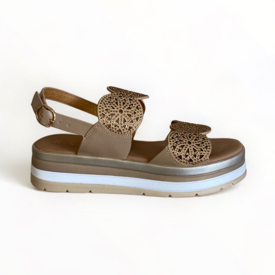 Sandals | REPO Repo Beige Flatform Sandal