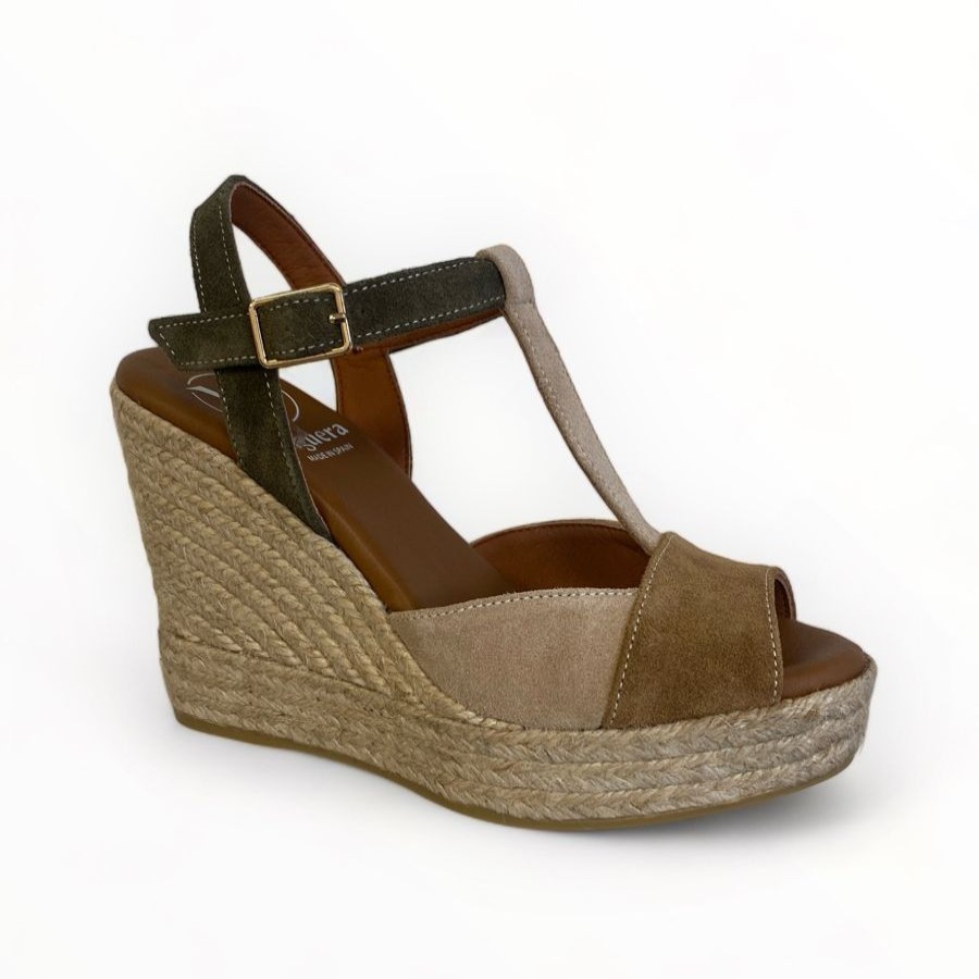 Wedges | Viguera Viguera Cairo Espadrille Sandal Tan/Beige/Khaki