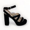 High Heels | Marian Marian Black Velvet Sandal