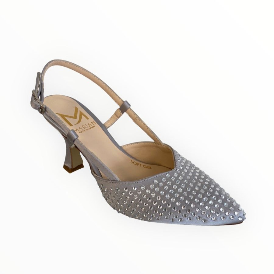 High Heels | Marian Marian Silver Grey Slingback