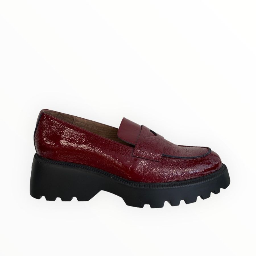 Wedges | Wonders Wonders Devina Patent Chunky Loafer Wine