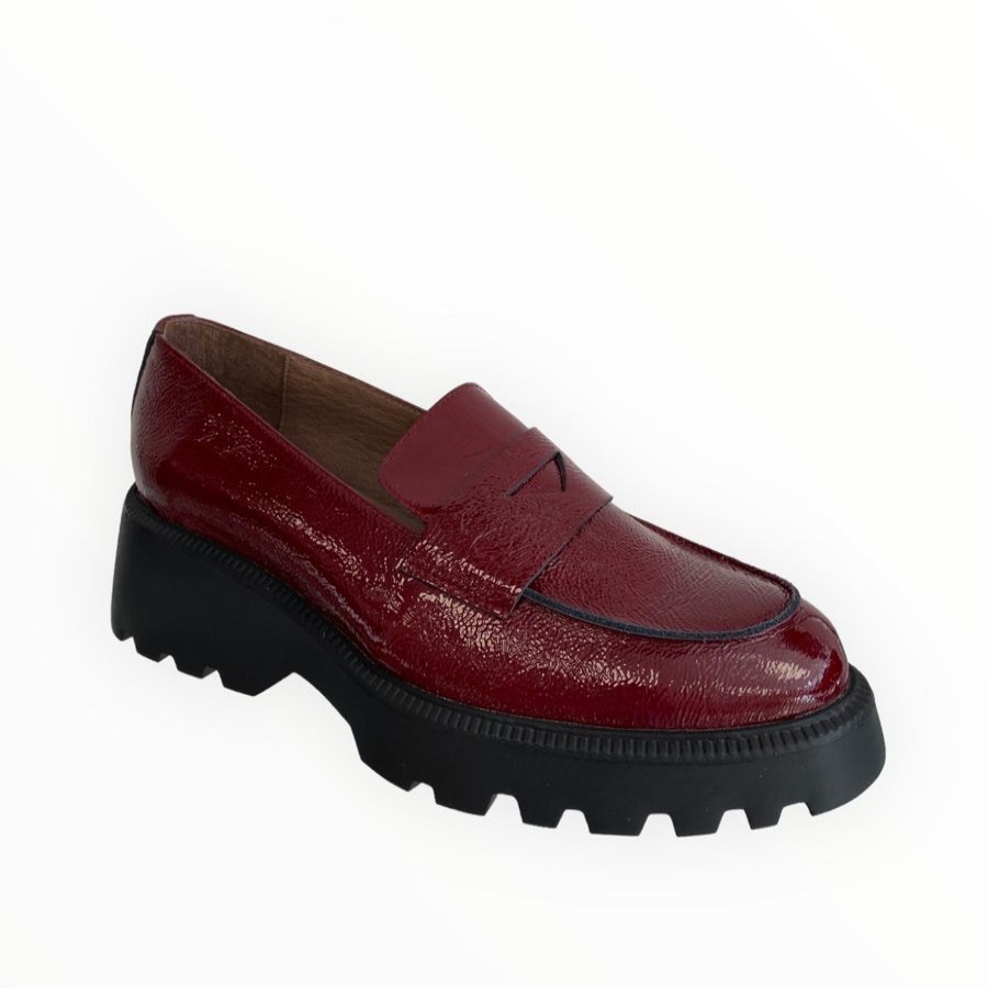 Wedges | Wonders Wonders Devina Patent Chunky Loafer Wine