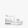 Sandals | NeroGiardini Nerogiardini White And Silver Platform Sandal