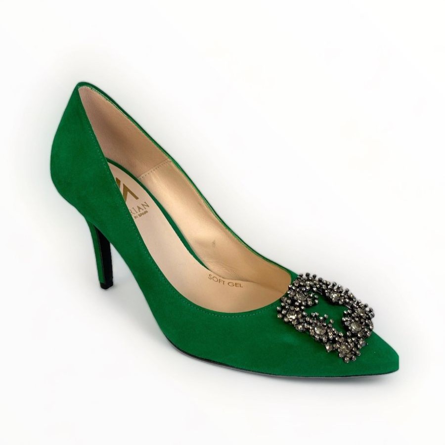 High Heels | Marian Marian Green Suede Shoe