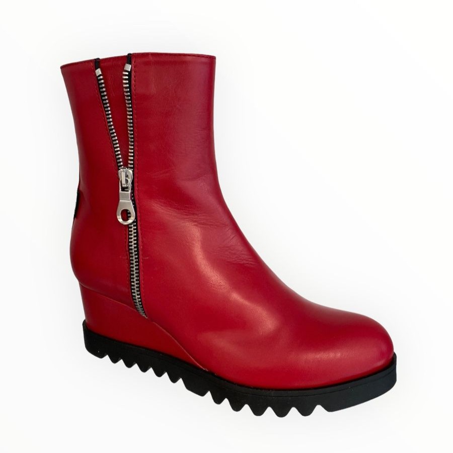 Wedges | Marco Moreo Marco Moreo Chiara Wedge Boot Red