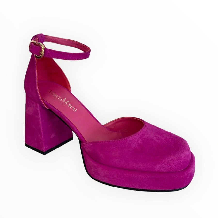 High Heels | Marco Moreo Marco Moreo Geneva Suede Block Heel Pink