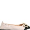 Flats | Hogl Hogl Colette Cream & Black Ballerina