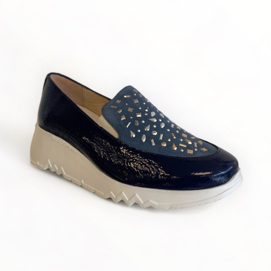 Wedges | Wonders Wonders Patent Wedge Navy