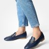 Flats | Paul Green Paul Green Leather Loafer Navy