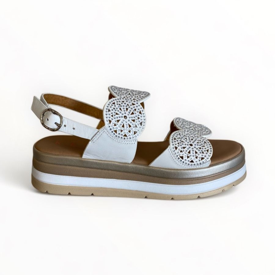 Sandals | REPO Repo White Flatform Sandal