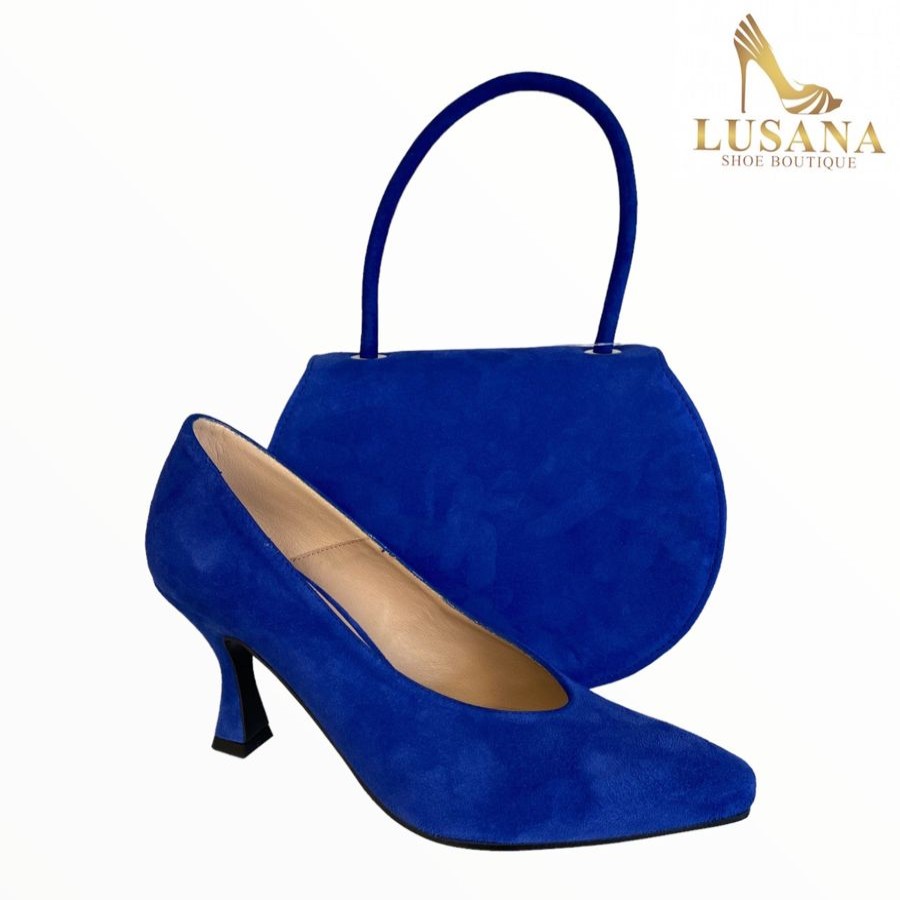 Handbags | Marian Marian Blue Suede Bag