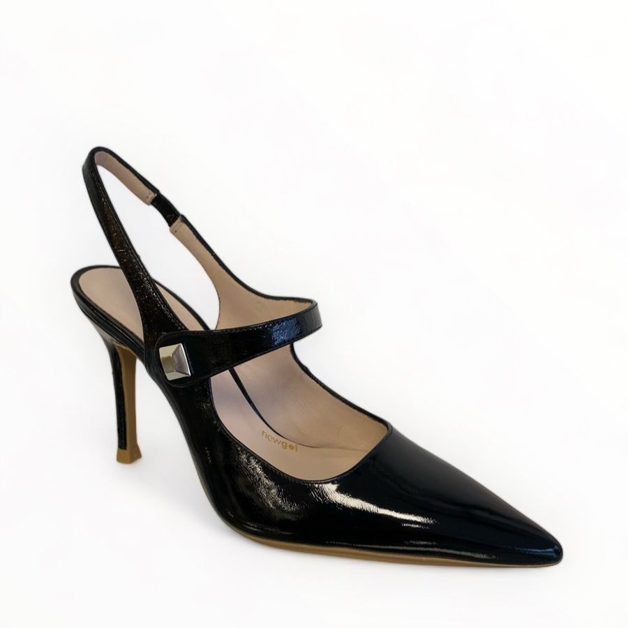 High Heels | LODI Lodi Salen Patent Slingback Black