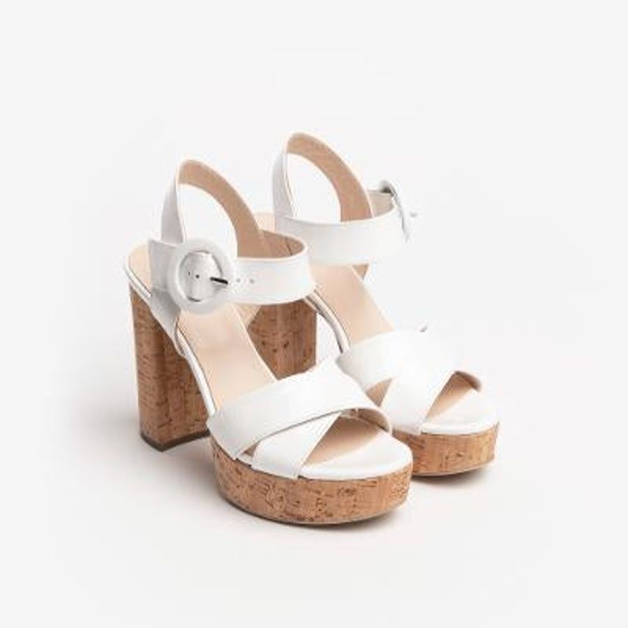 High Heels | NeroGiardini Nerogiardini White Patent Sandal