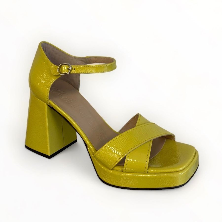 High Heels | Wonders Wonders Julia Lime Patent Platform Sandal